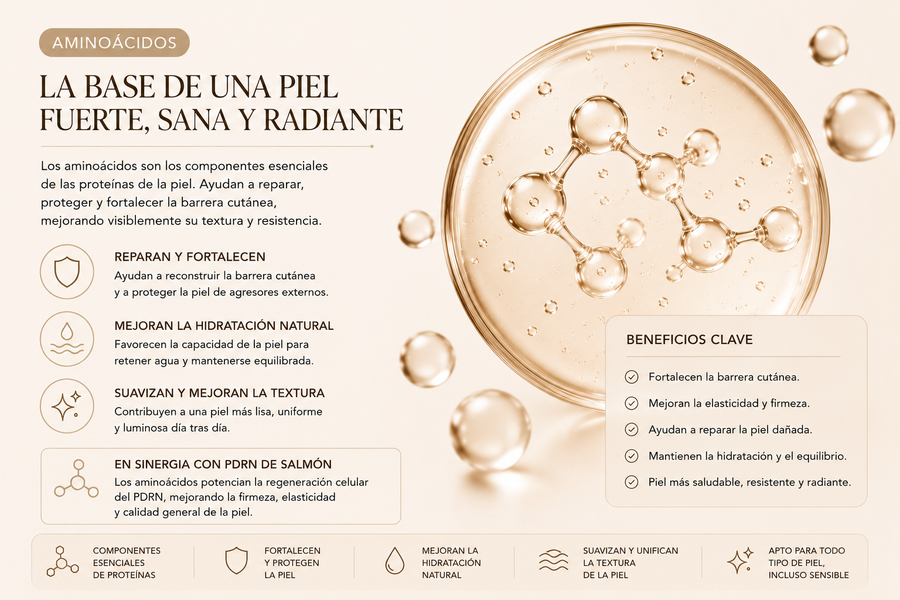 Aminoácidos para una piel fuerte, sana y radiante